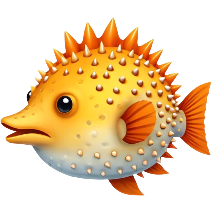 All Orange Arizona Cardinals PufferFish with Spikes emoji