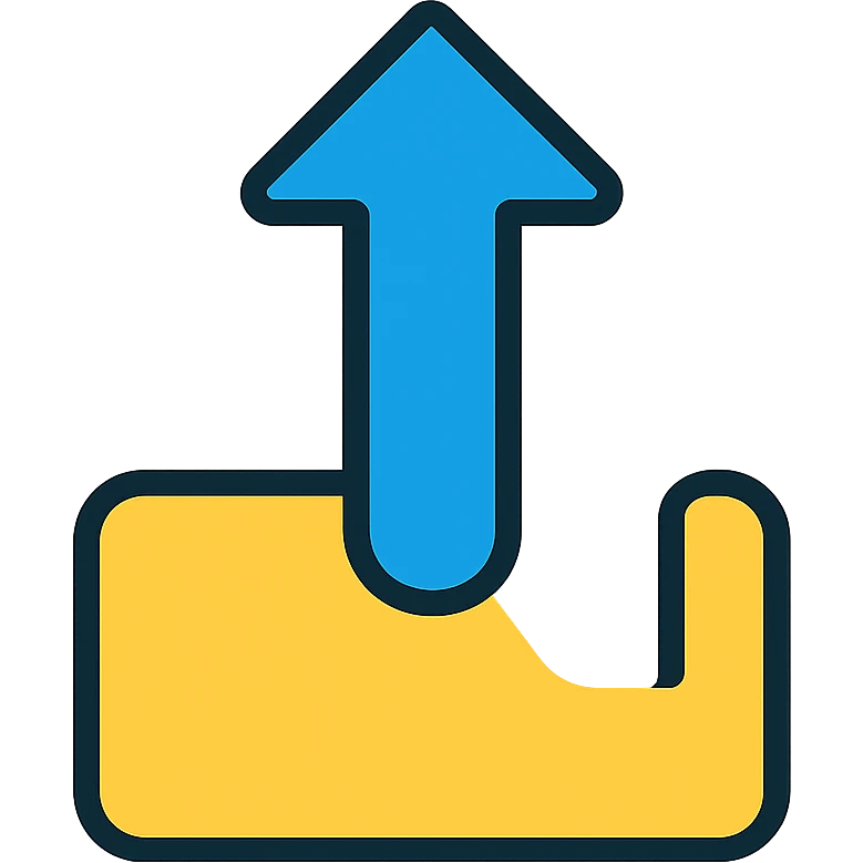 Apple-style iOS share button with arrow pointing up from a box, clean minimalist design emoji