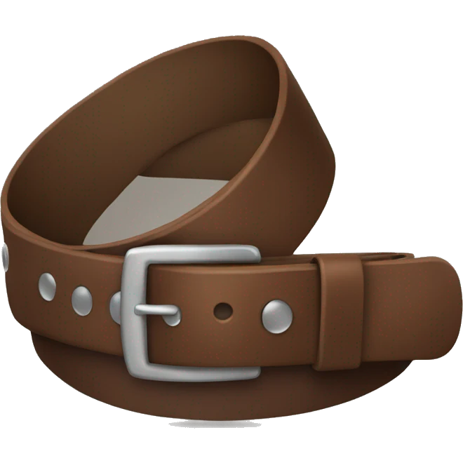 Brown belt with hold buckle  emoji