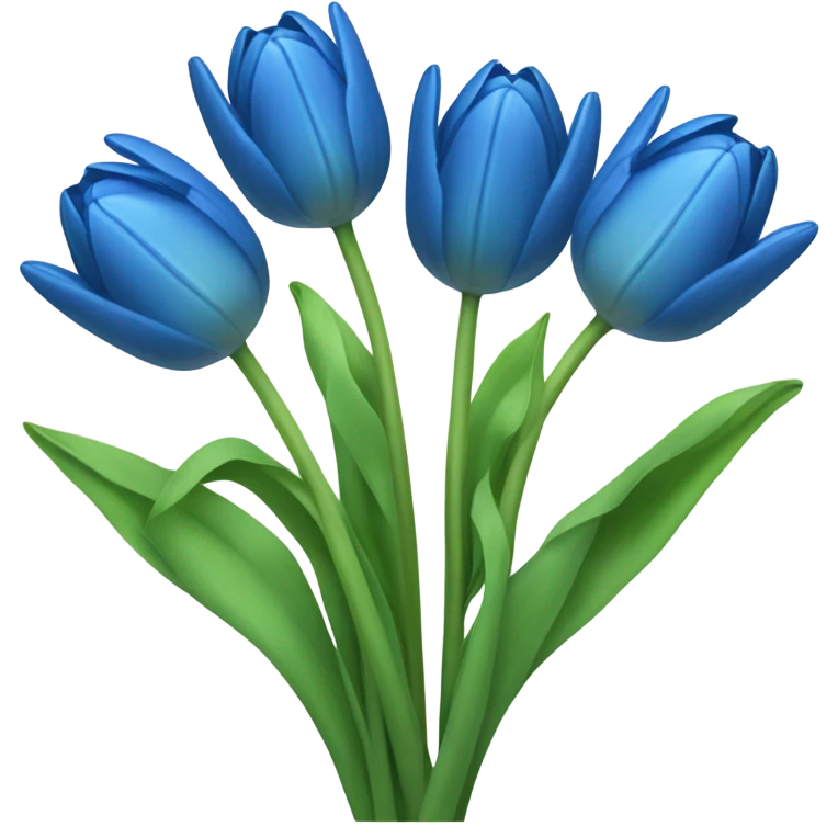 Blue tulips bouquet  emoji