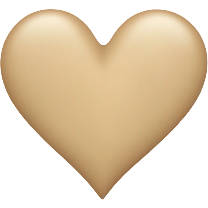 Beige heart emoji