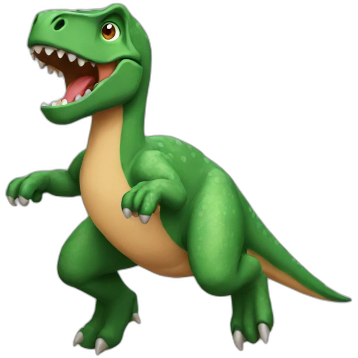 Dino jumping pixel art emoji