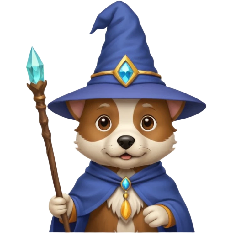 Dog wizard emoji