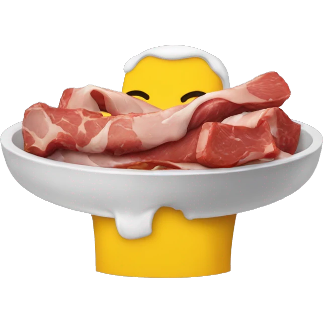 Homer simpson qui mange de la viande  emoji