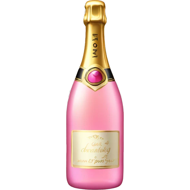 champagner bottle pink emoji