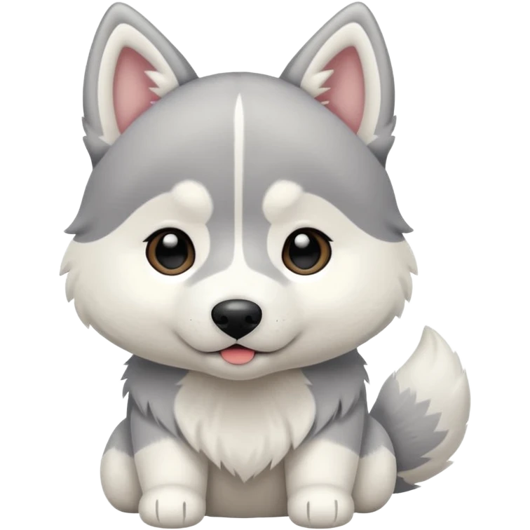 Chibi style Plush Siberian Husky  emoji