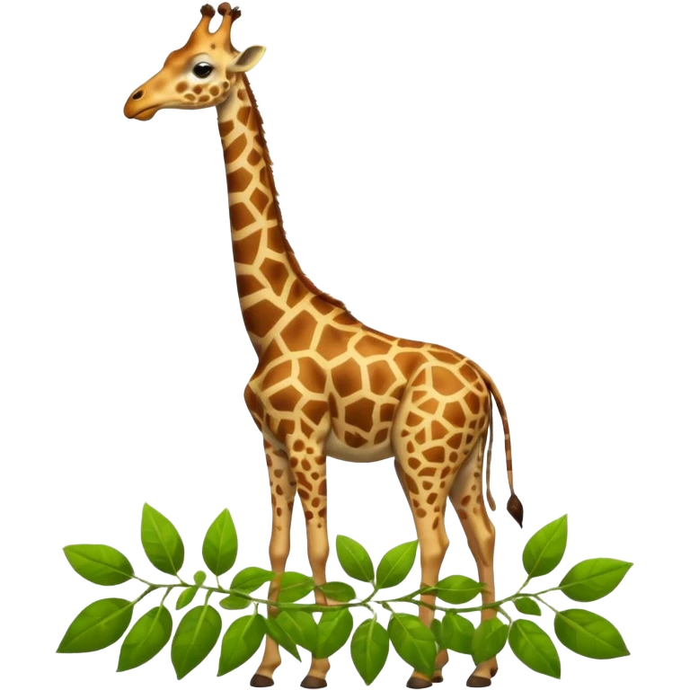 giraffe eating leaves emoji