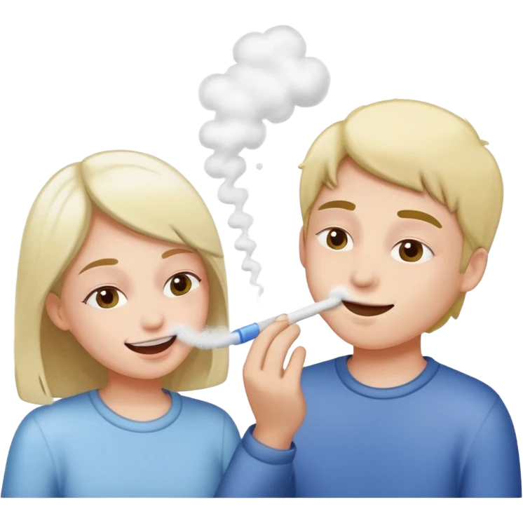 Two friends snorting a line of white powder really happy emoji