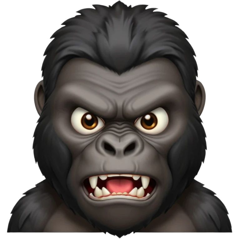 A black gorilla angry face emoji