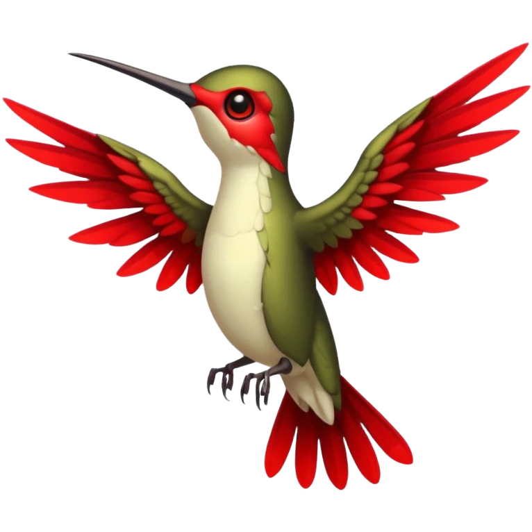 creppy demon like hummingbird with  creppy and very long wings  emoji