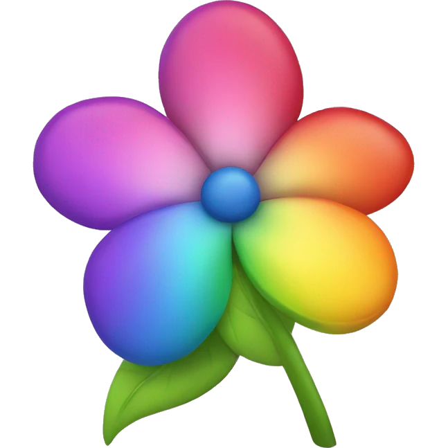 rainbow flower emoji