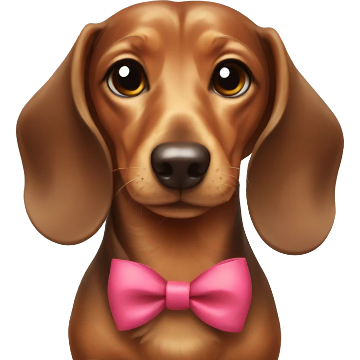 dachshund with bow emoji