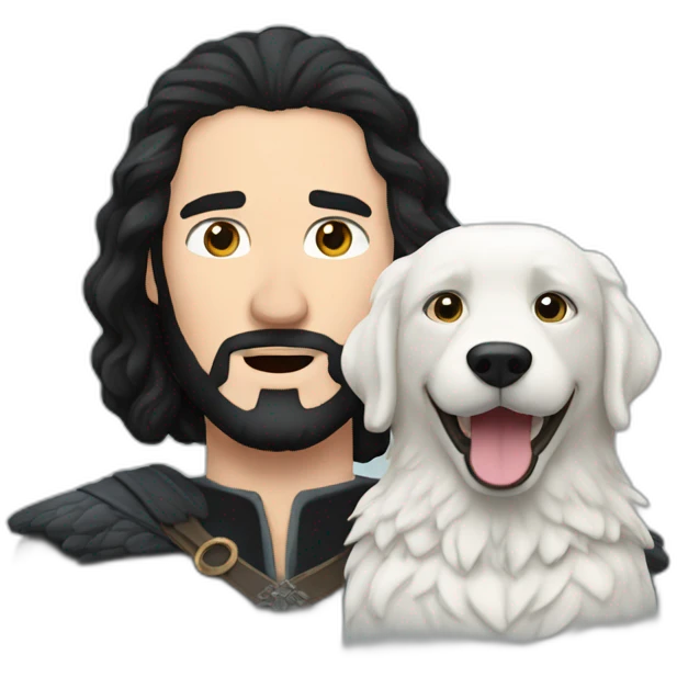 John Snow with crown and your pet emoji