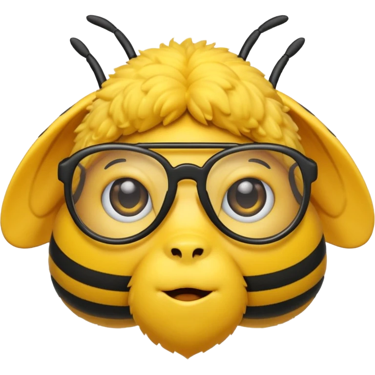 bee with glasses emoji