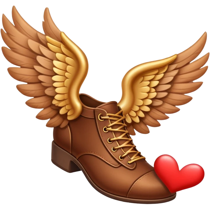 Cupid winged shoe emoji