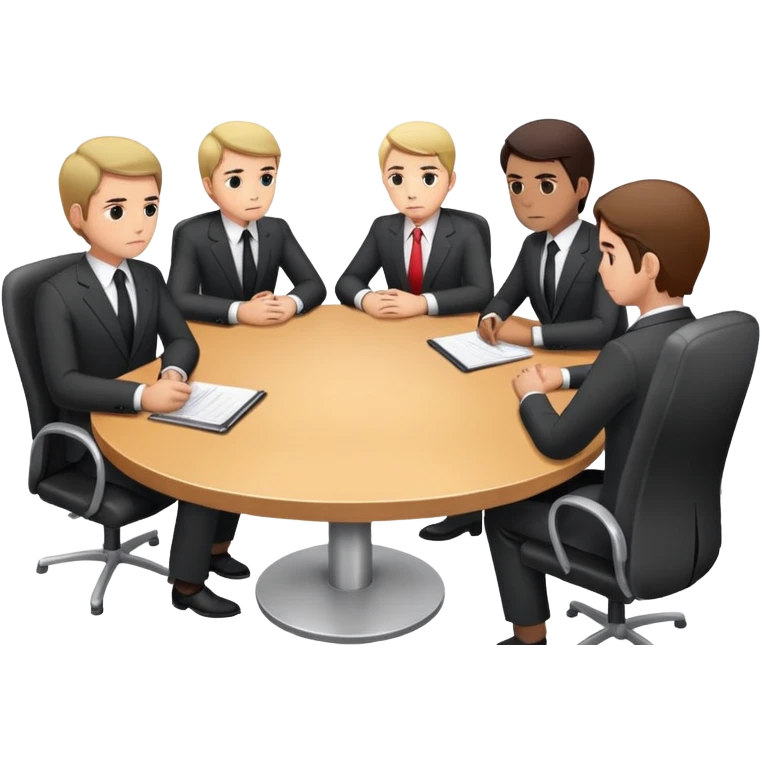 executive committee sitting at a table emoji