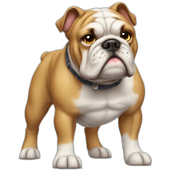 Dog Bulldog full-height emoji