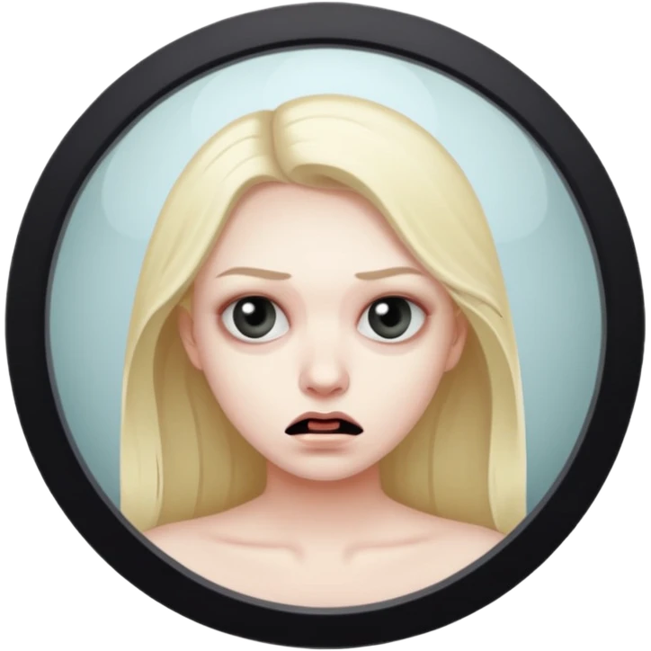 Spooky killer on mirror emoji