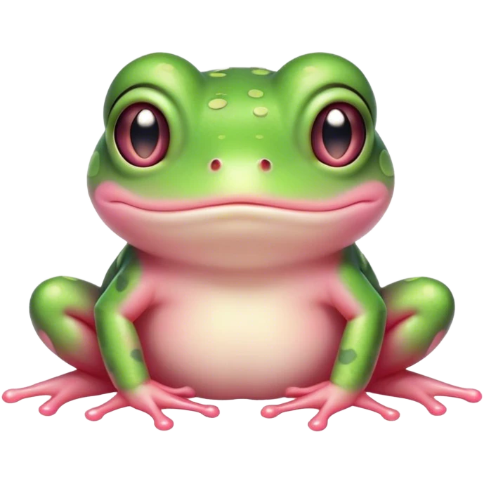 cute frog cheeks pink emoji