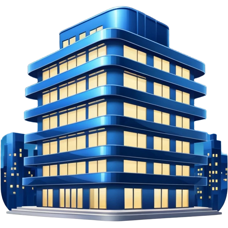 Luxury hotel building with stars emoji