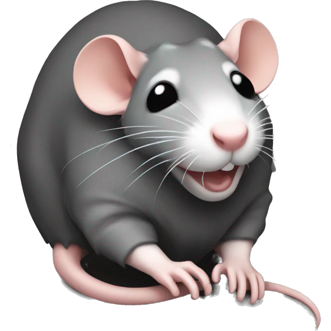rat laying on the back ￼ emoji