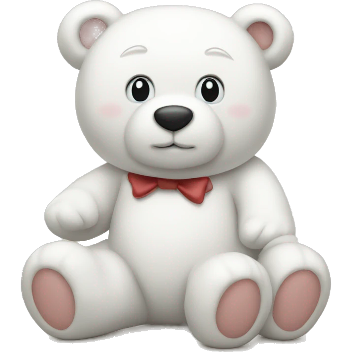 White teddy bear from heart emoji
