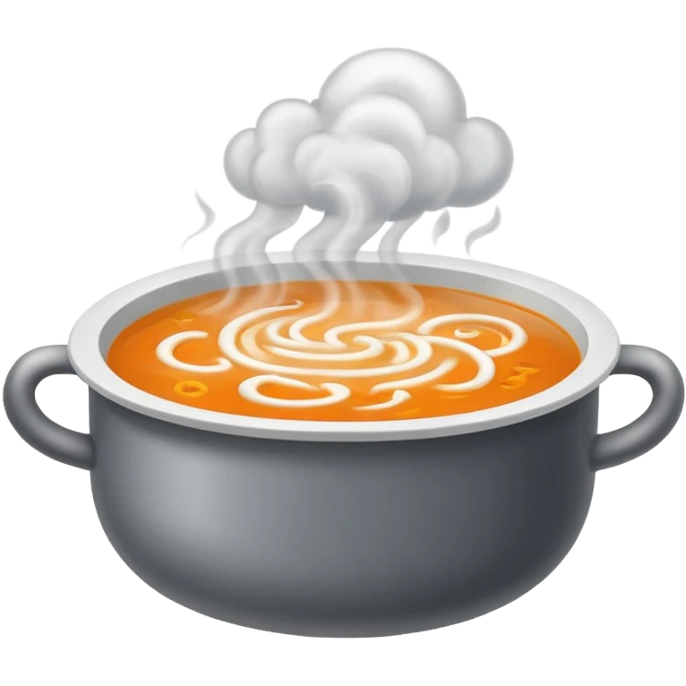lot of smoke coming through soup emoji
