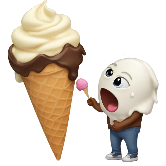 eating ice cream emoji