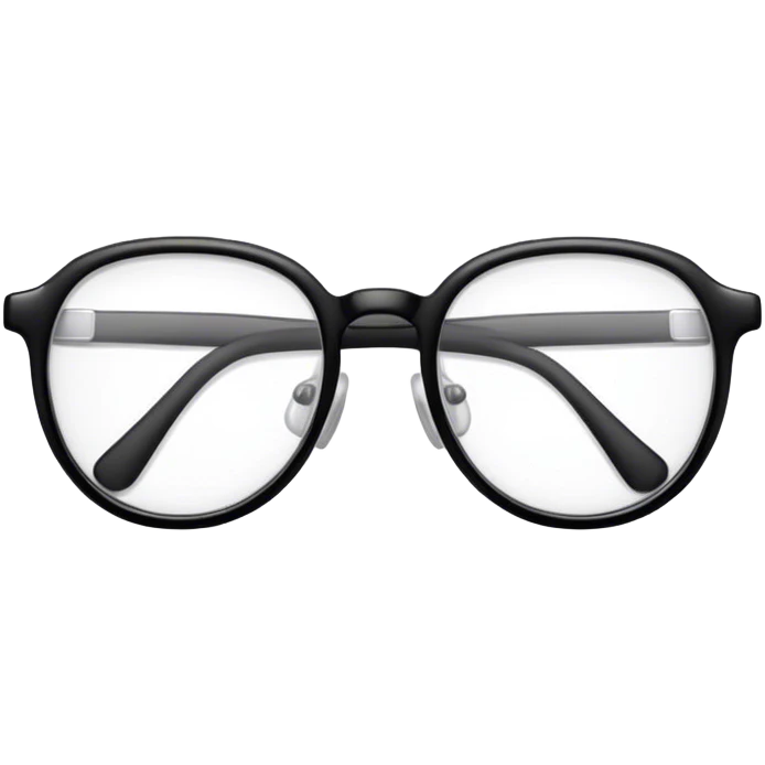 Standard black-framed glasses with a simple and classic design emoji