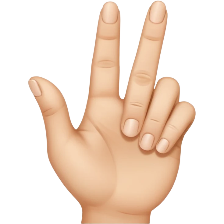 do a hand doing a three with thumb, index and middle finger emoji