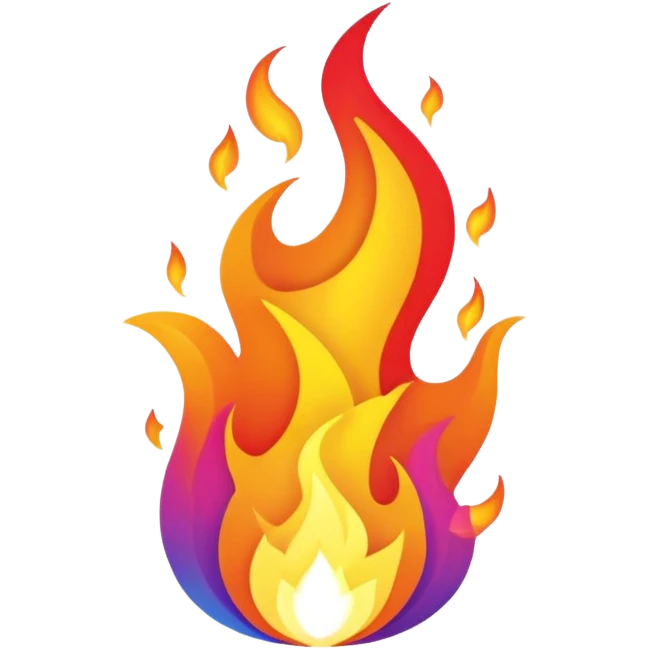 Mor renkli alev emoji