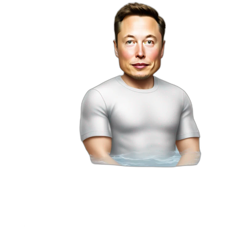 Elon Musk qui fait caca dans sa baignoire emoji
