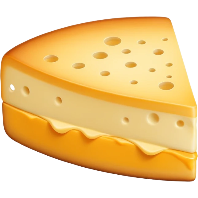 a square slice of yellow cheese, like the kind used in hamburgers, simple and iconic, no text emoji