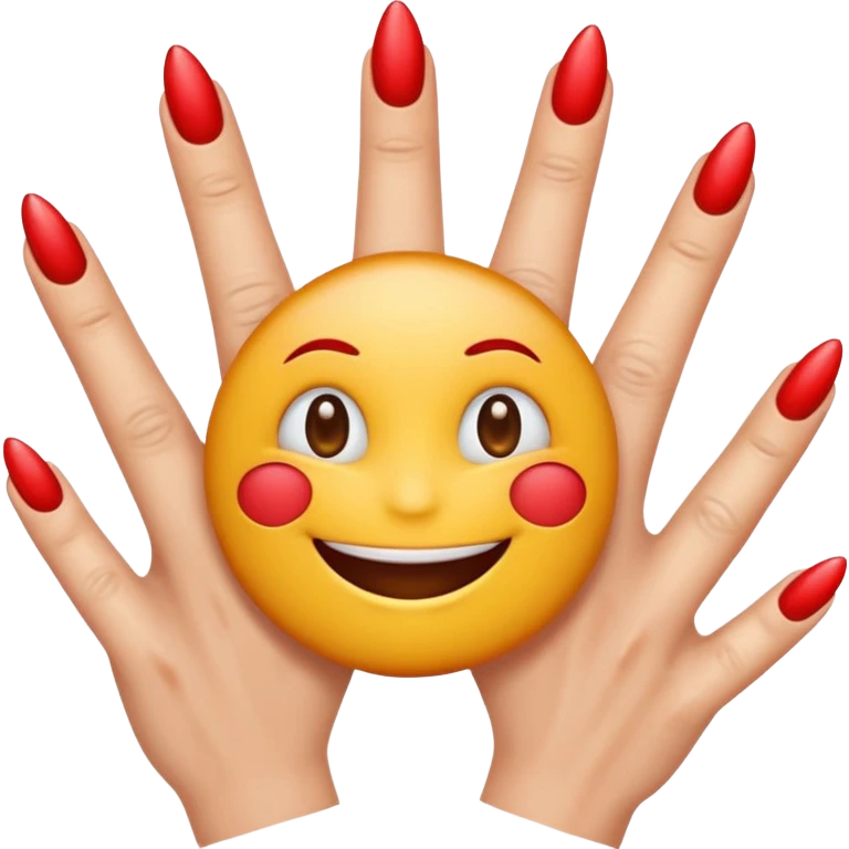 Smile emoji with nails emoji