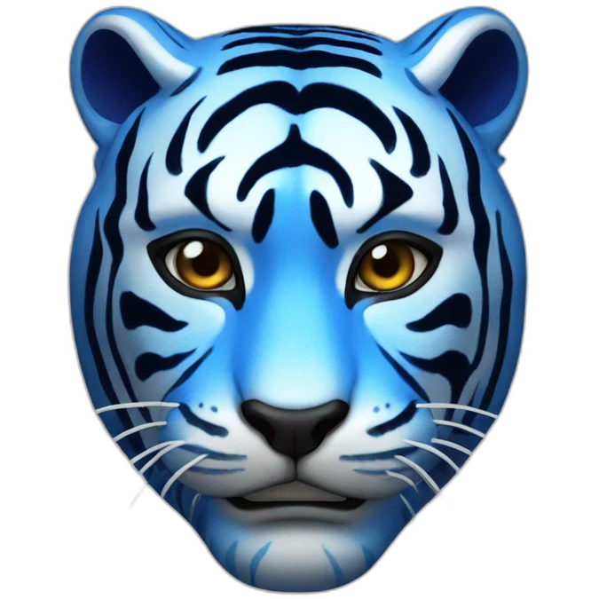 blue tiger Japanese mask emoji