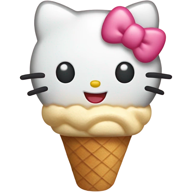 Hello kitty with ice cream  emoji