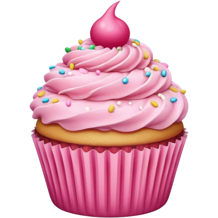 Cupcake with pink icing emoji