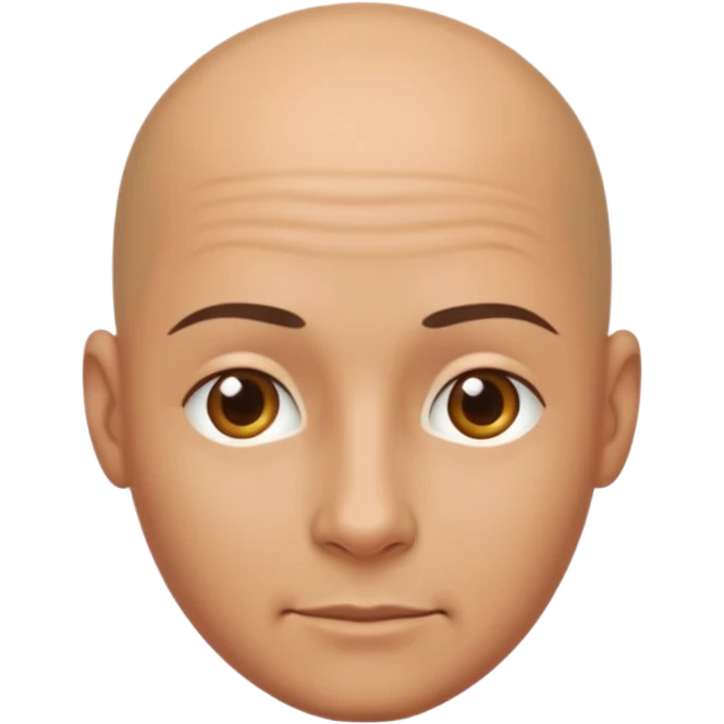Bald head emoji