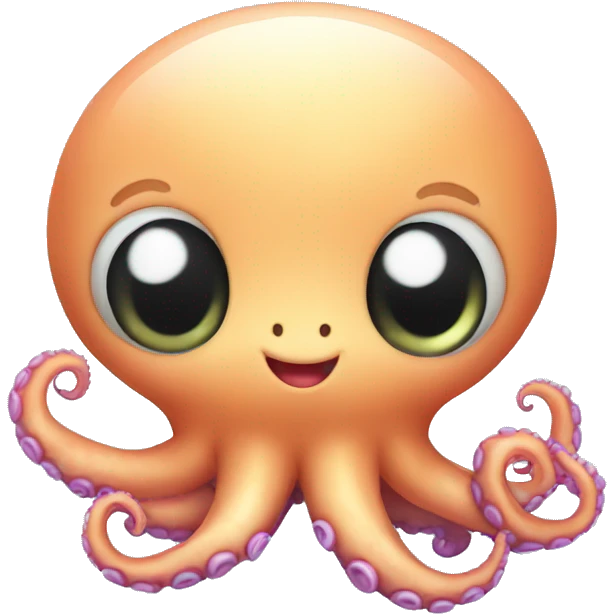Cute little baby sea octopus emoji
