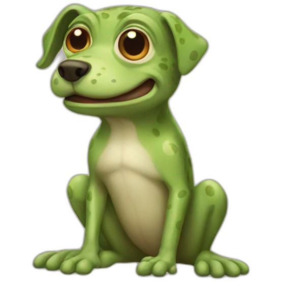 Dog frog emoji