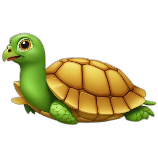 Tortue et poulet emoji