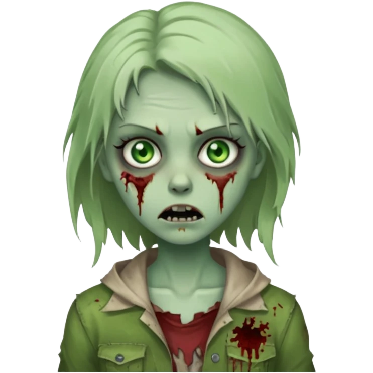 Zombie girl emoji