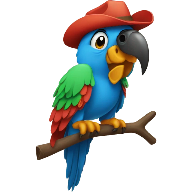 parrot with cowboy hat emoji