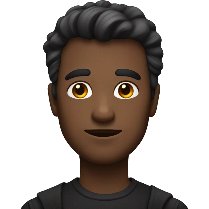 homme de couleur noir chauve emoji
