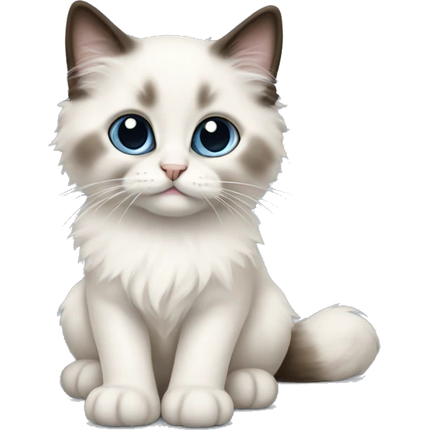 Ragdoll kitten sitting  emoji