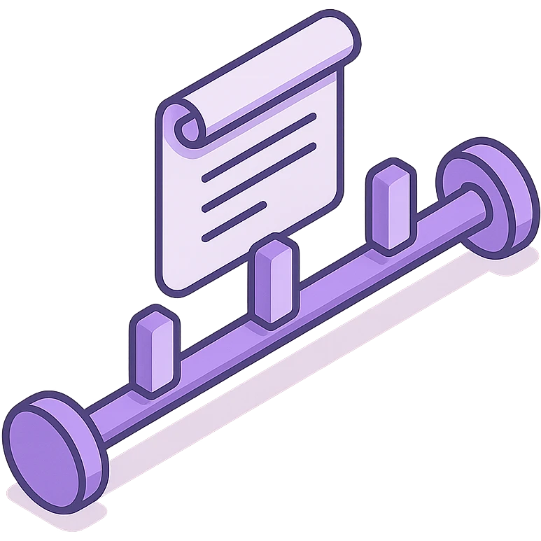 "Timeline", "history" no text, with the colors: Primary Purple:  #8B5CF6
  Light Purple:    #A78BFA emoji