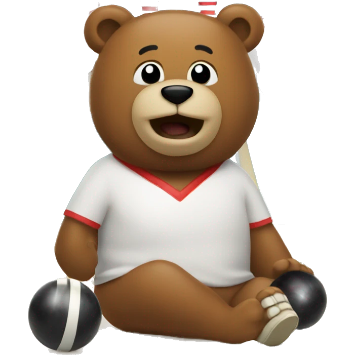 Bowling bear emoji