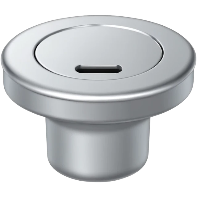 Metal Bath plug, plain, no smiley faces, no emojies emoji