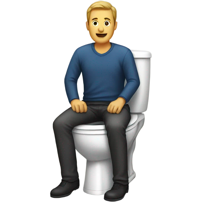 Man in a toilet emoji