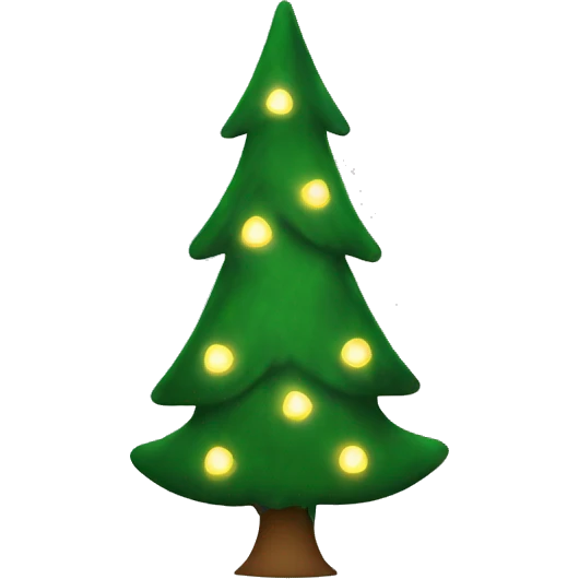 Christmas tree with only white lights emoji